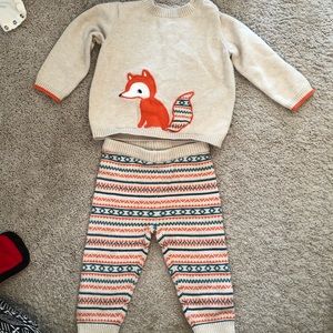 🌿5/$25 Gymboree Baby Fox Sweater Outfit 12-18M